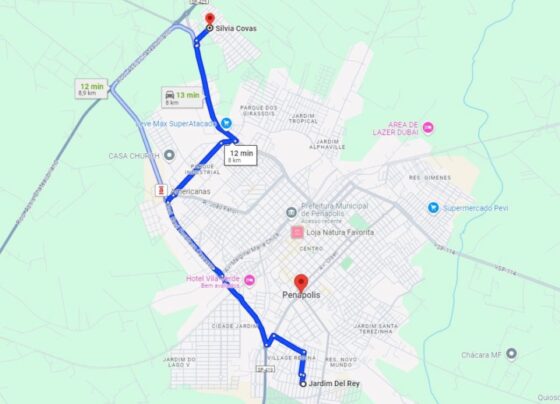 Mapa de Penápolis - Metrópoles