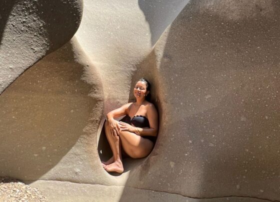 Daniela Filomeno no Vale da Lua, um dos cartões-postais da Chapada dos Veadeiros