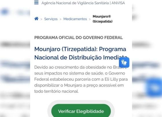 Imagem mostra anúnciou falso de venda de Mounjaro que foi denunciado pela Anvisa